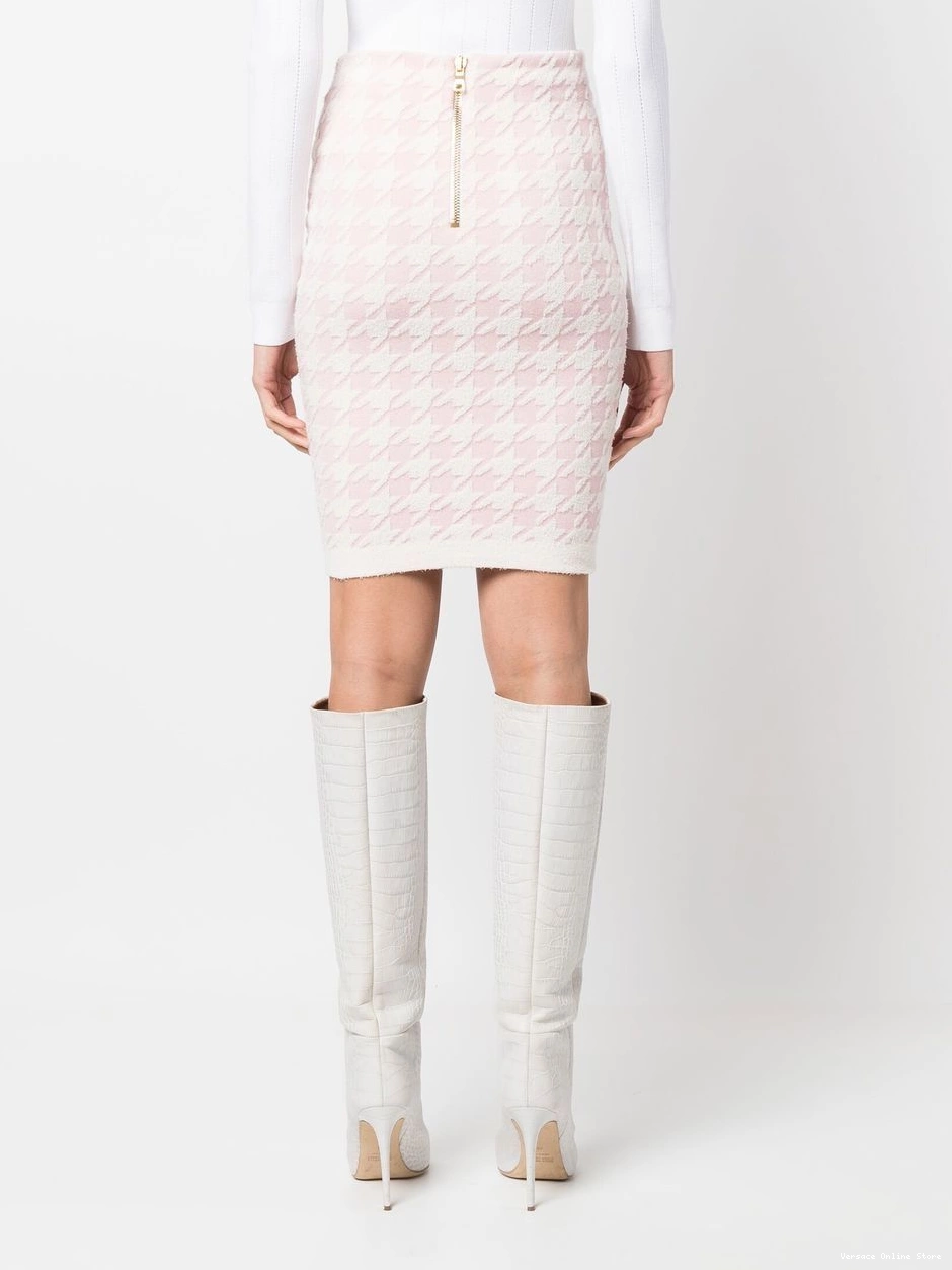 Cheap pattern houndstooth Women skirt mini Versace 0813